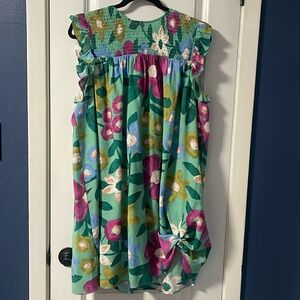 Bold Flower Print Dress